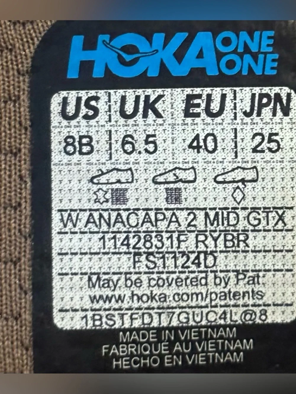 Hoka ONE ONE Anacapa 2 Mid GTX Gore-Tex Rye Bark 1142831F RYBR Hiking Shoes NEW - Picture 7 of 11